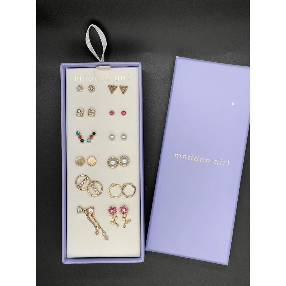 NEW IN BOX Madden Girl Earrings - 12 pair